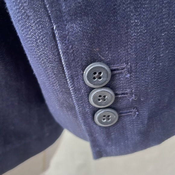 Cold Water Creek Dark Denim 1 Button Blazer 10P - Picture 7 of 13